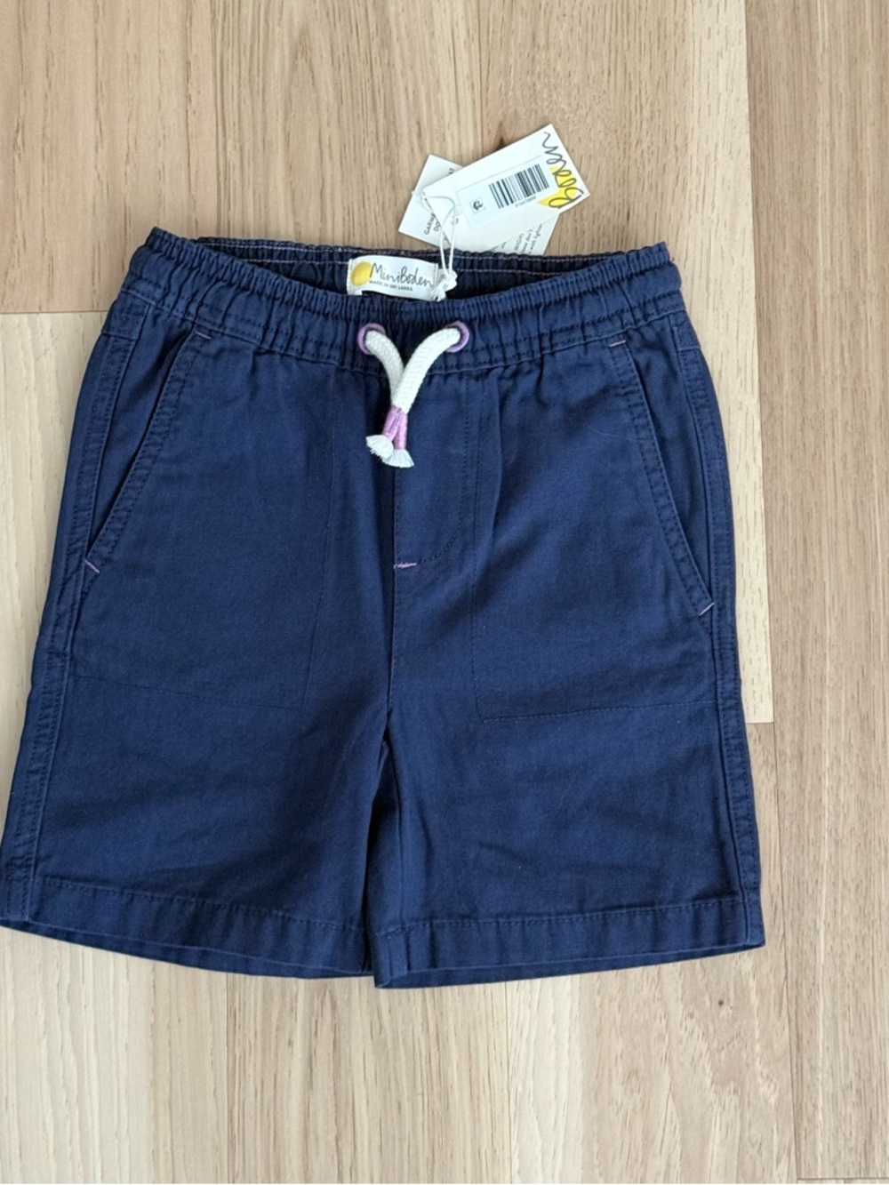 Mini Boden Navy Drawstring Shorts size 3y - Picture 2 of 4